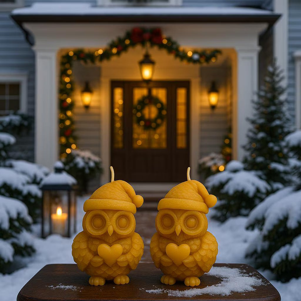 🦉🎄 Christmas Owl Candles | Gift Box| Whoo-liday Cheer