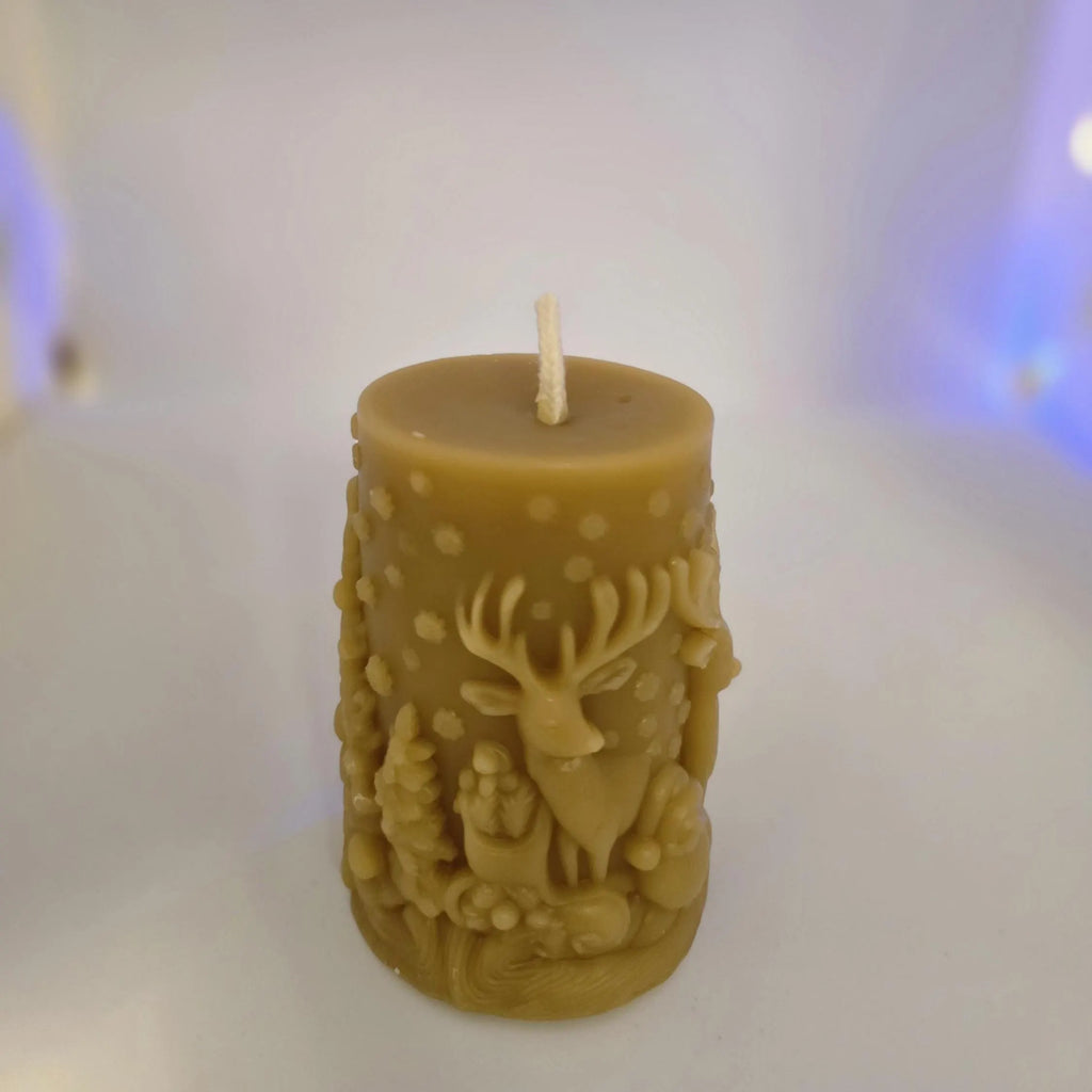 Winter Woodland Reindeer | 100% Pure Beeswax Candles