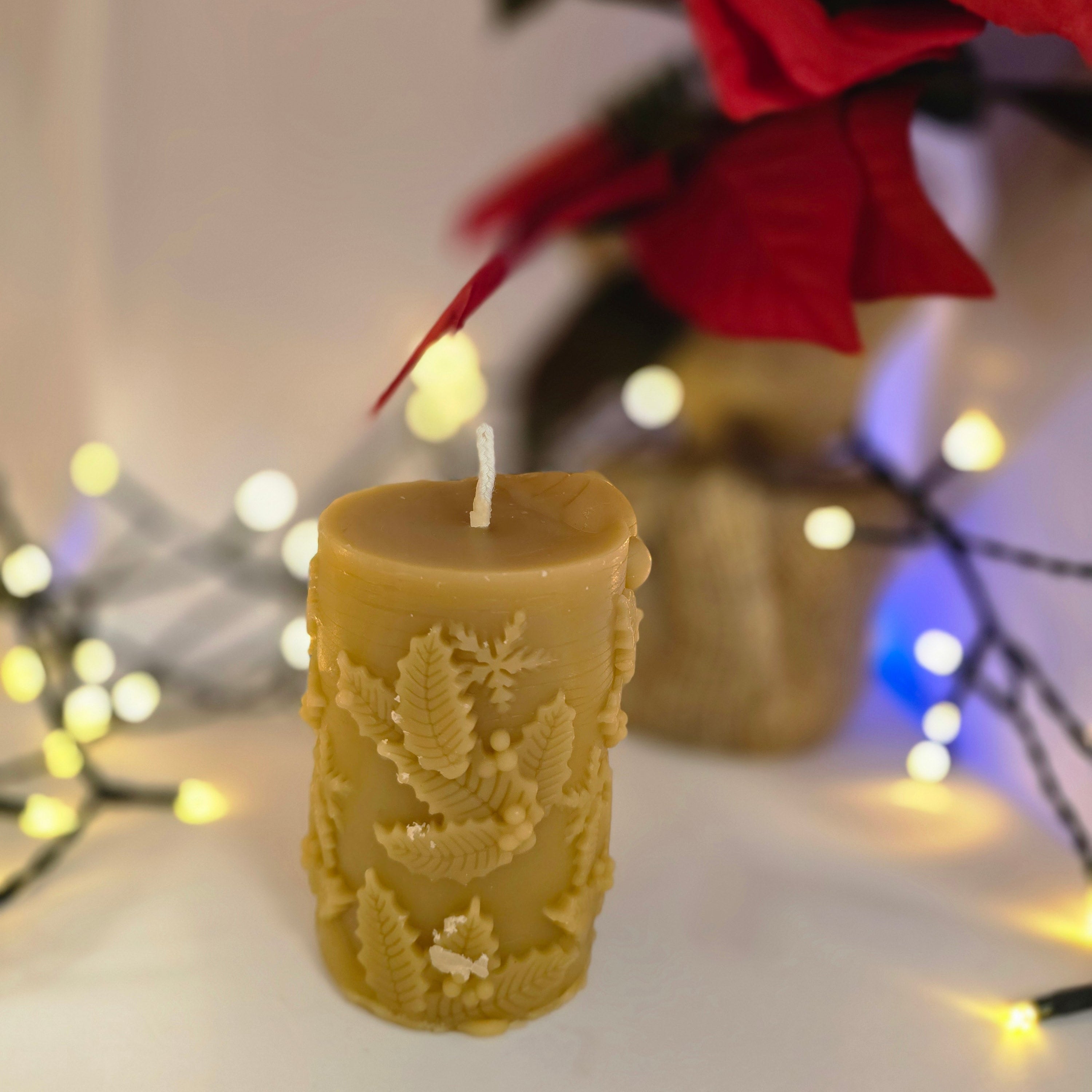 Cuddly Christmas Bear| The Season of  Light Collection| 100% Pure Beeswax