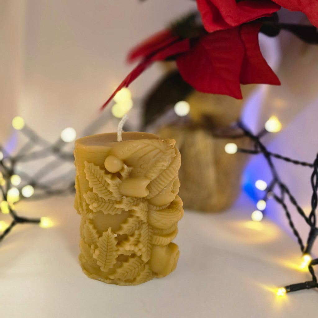 Cuddly Christmas Bear| The Season of  Light Collection| 100% Pure Beeswax