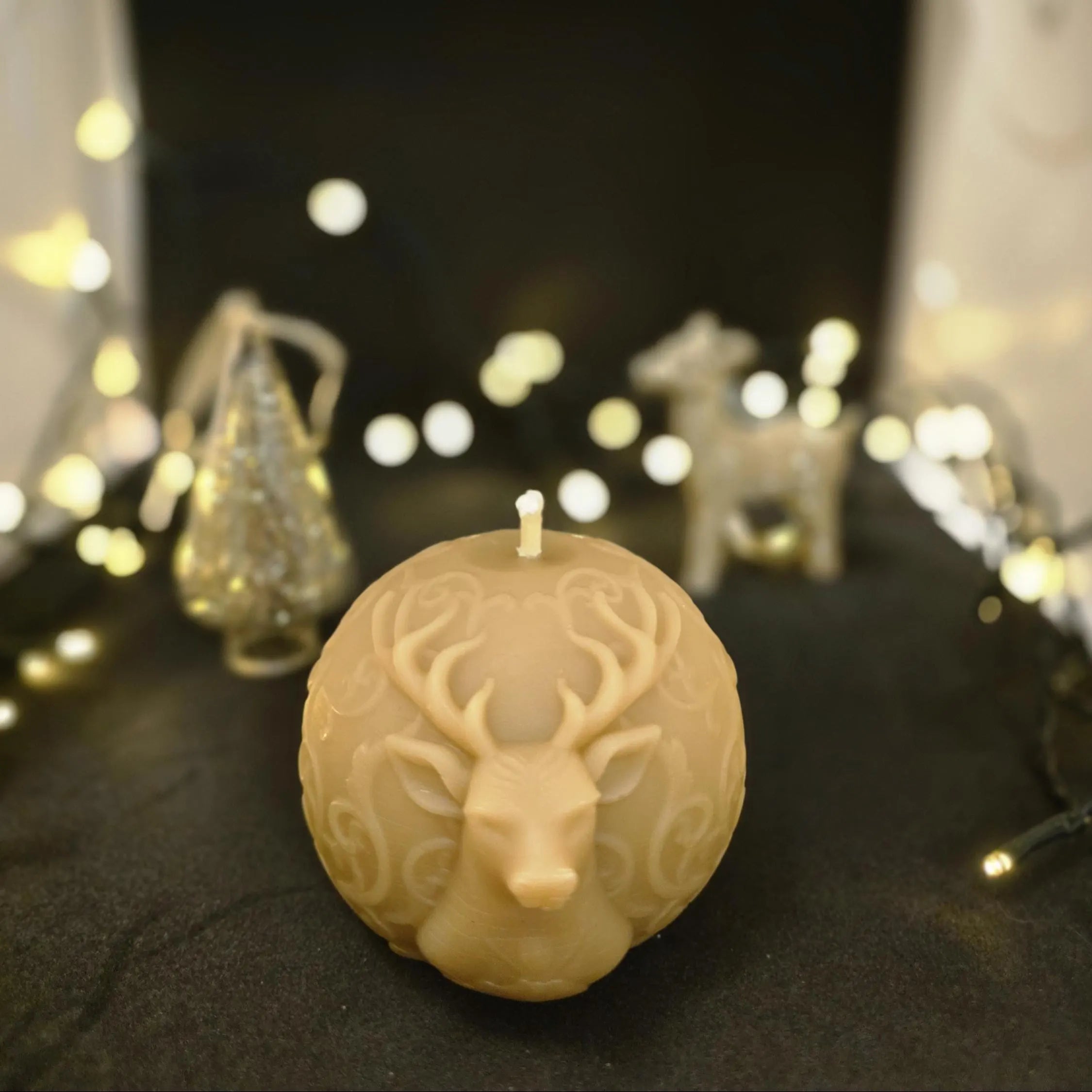Enchanted Stag Bauble Candle | Christmas Candles | Beeswax Candles
