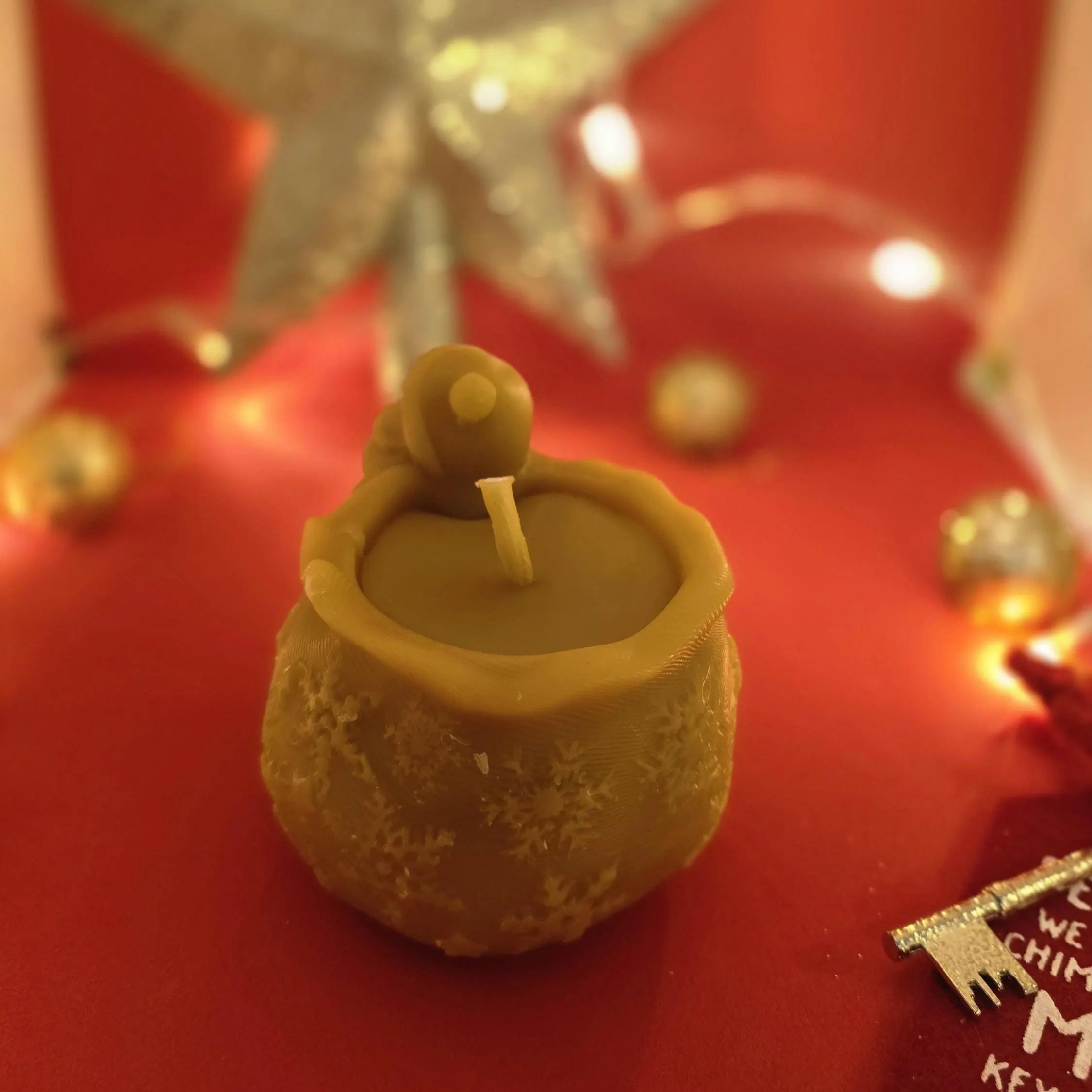 North Pole Gift Bag Candle | Christmas | Beeswax Candles