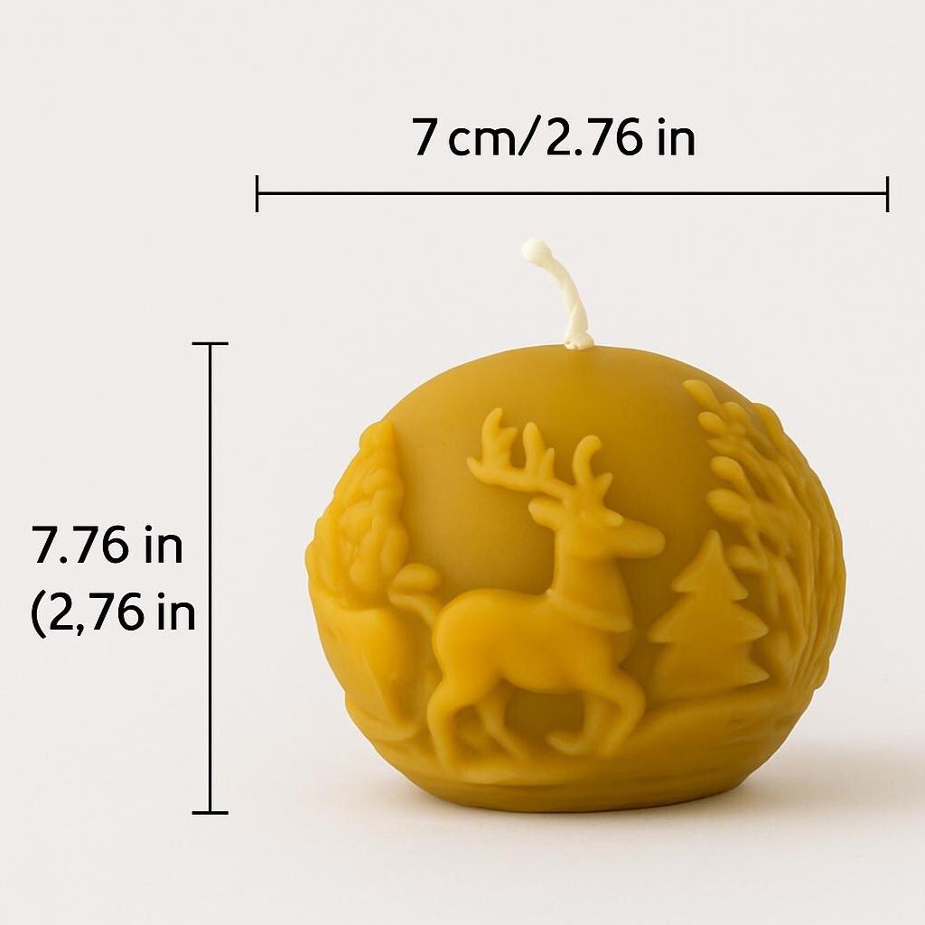 The North Pole Sleigh Glow | Beeswax Christmas Candle