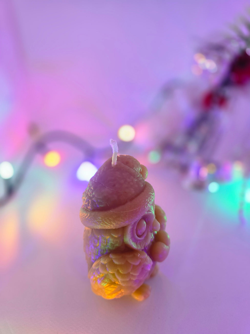 🦉🎄 Christmas Owl Candle - Whoo-liday Cheer