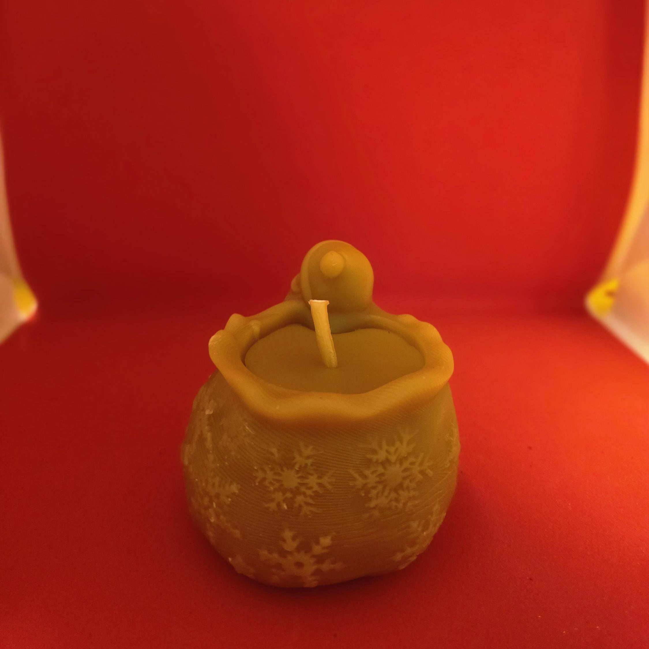 North Pole Gift Bag Candle | Christmas | Beeswax Candles