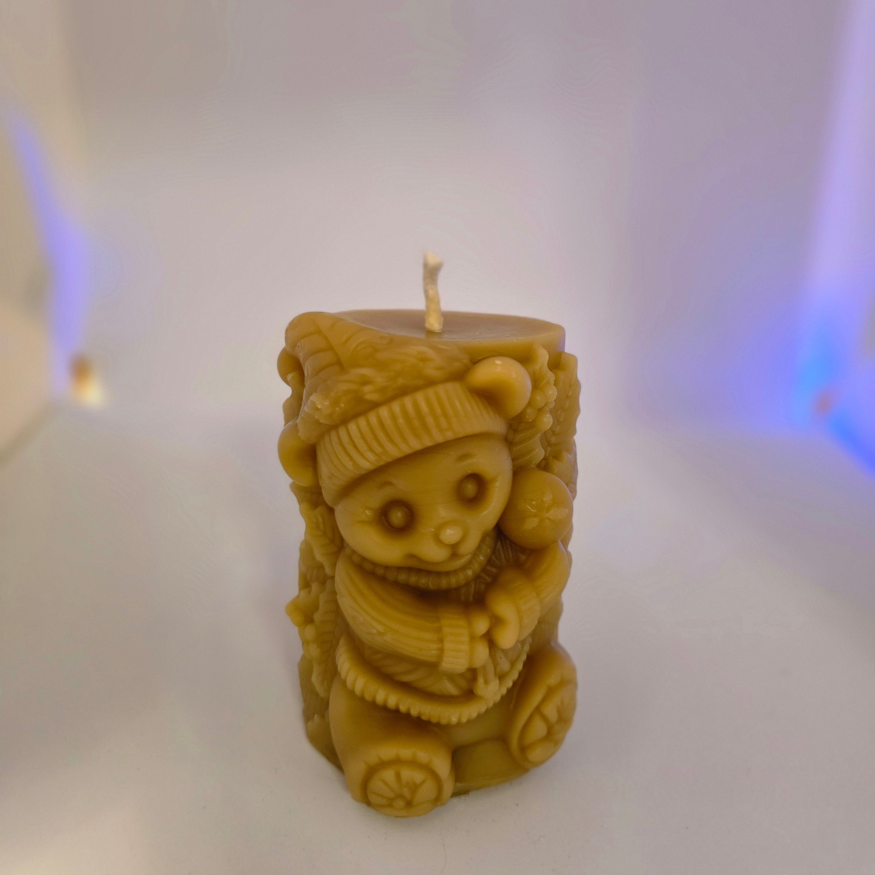 Cuddly Christmas Bear| The Season of  Light Collection| 100% Pure Beeswax