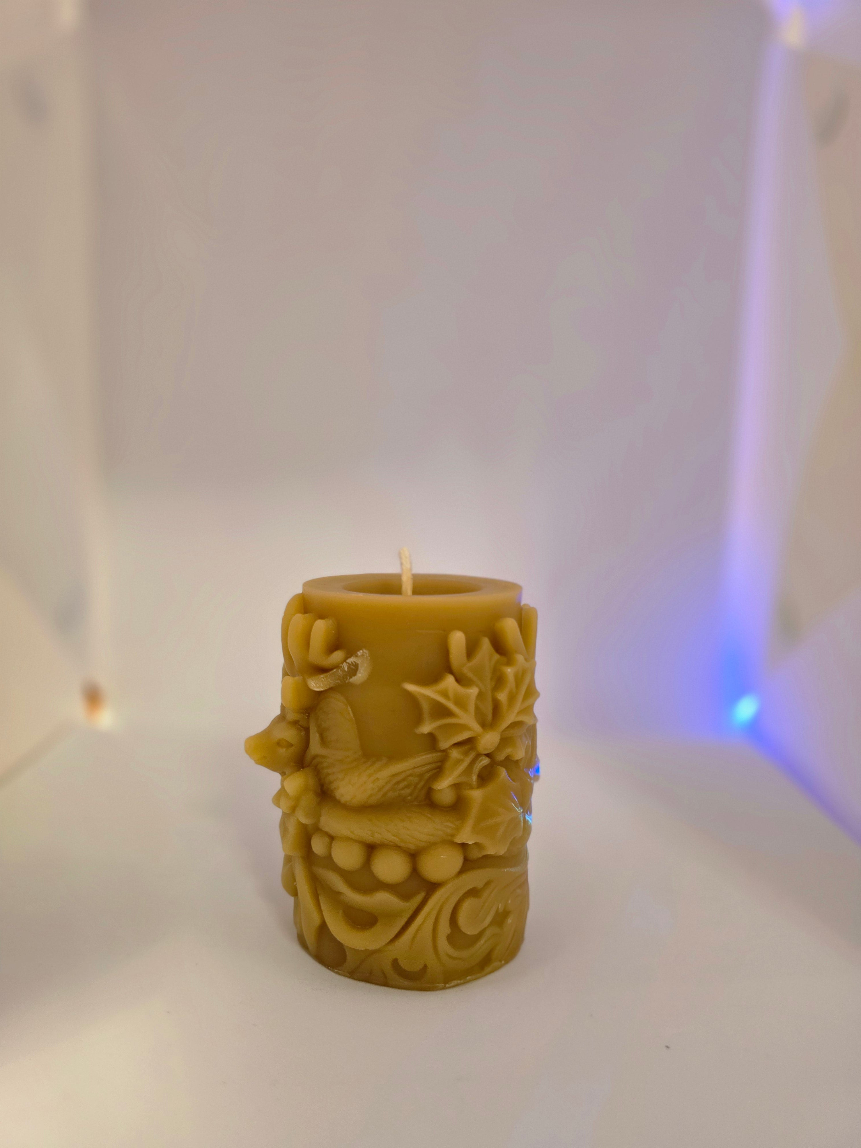 The Season of Light Reindeer Duo| 100% Beeswax Candles|