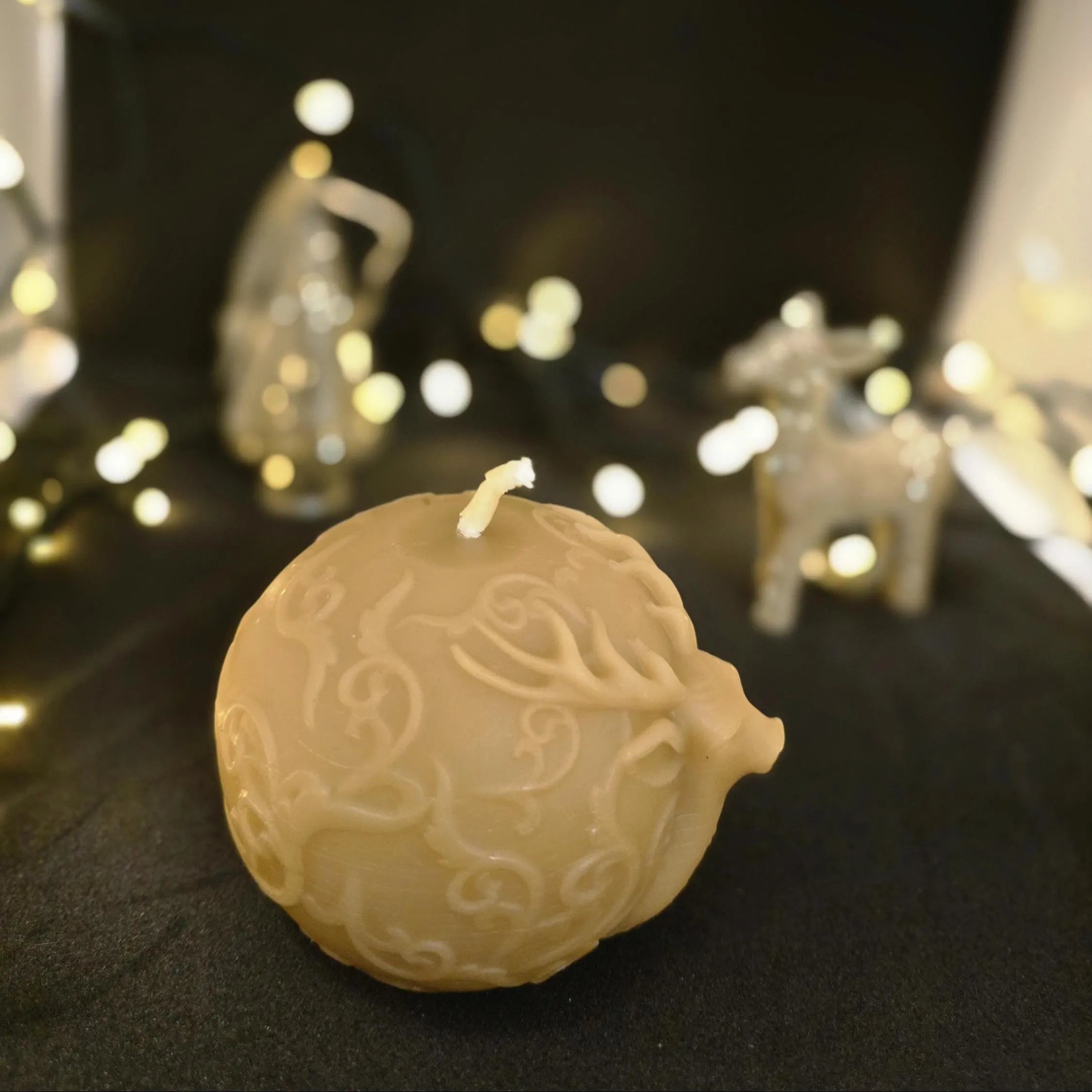 Enchanted Stag Bauble Candle | Christmas Candles | Beeswax Candles