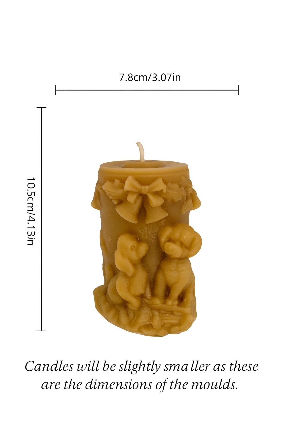Puppies for Christmas Candle | Beeswax Candle