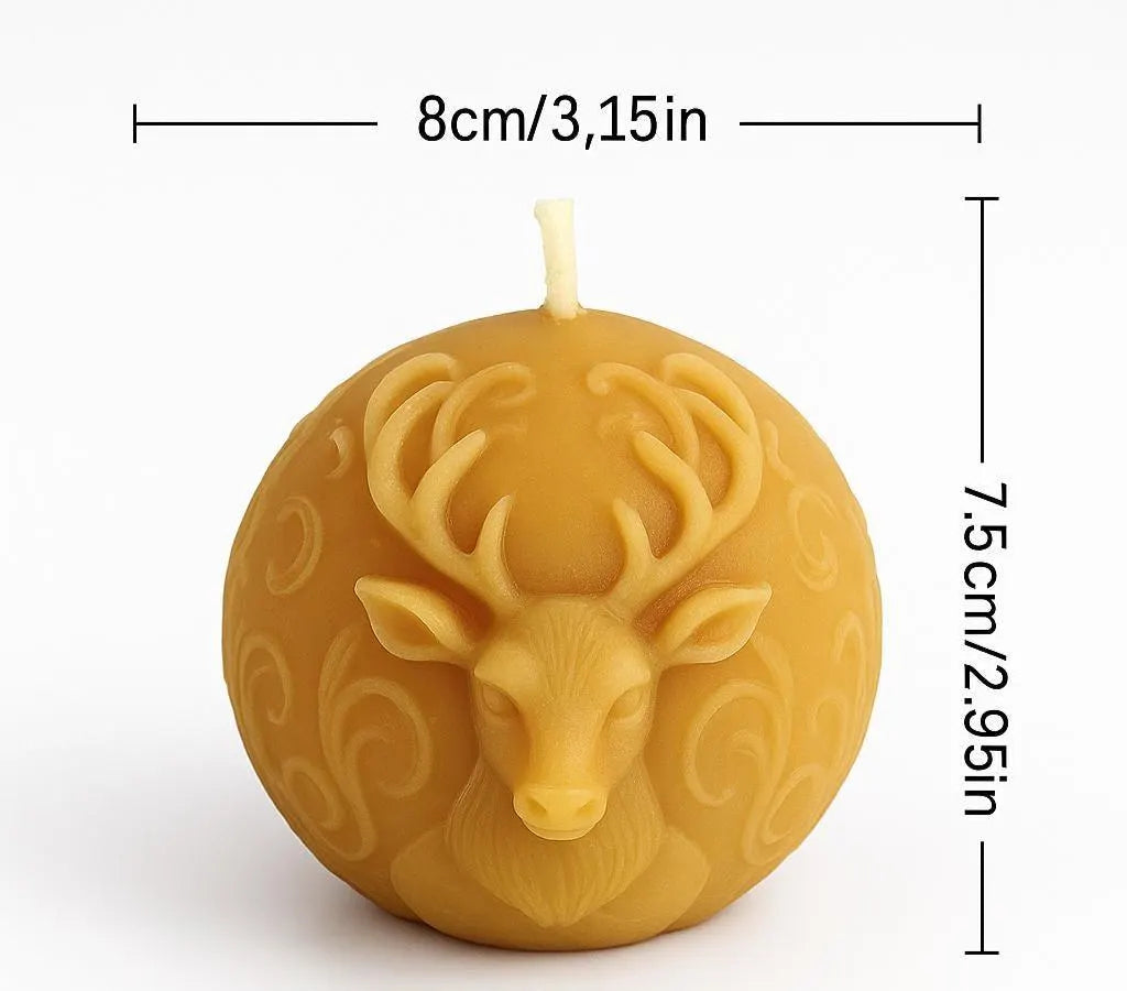 Enchanted Stag Bauble Candle | Christmas Candles | Beeswax Candles