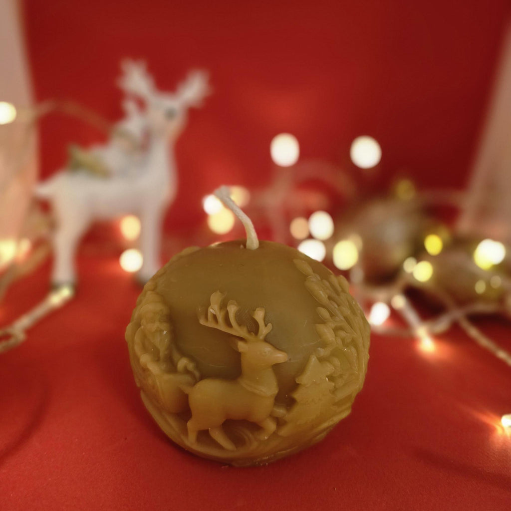 The North Pole Sleigh Glow | Beeswax Christmas Candle