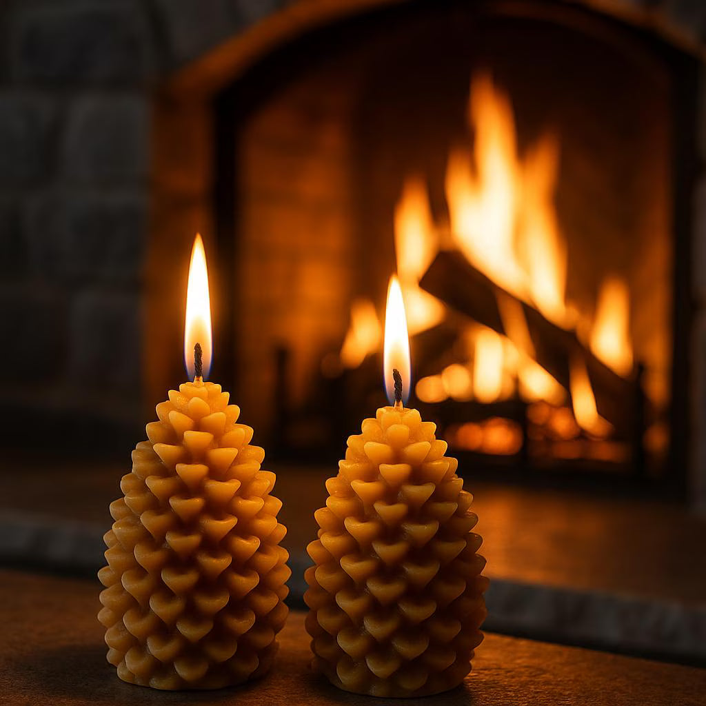 Two Acorns of Christmas Gift Box | 100% Pure Beeswax