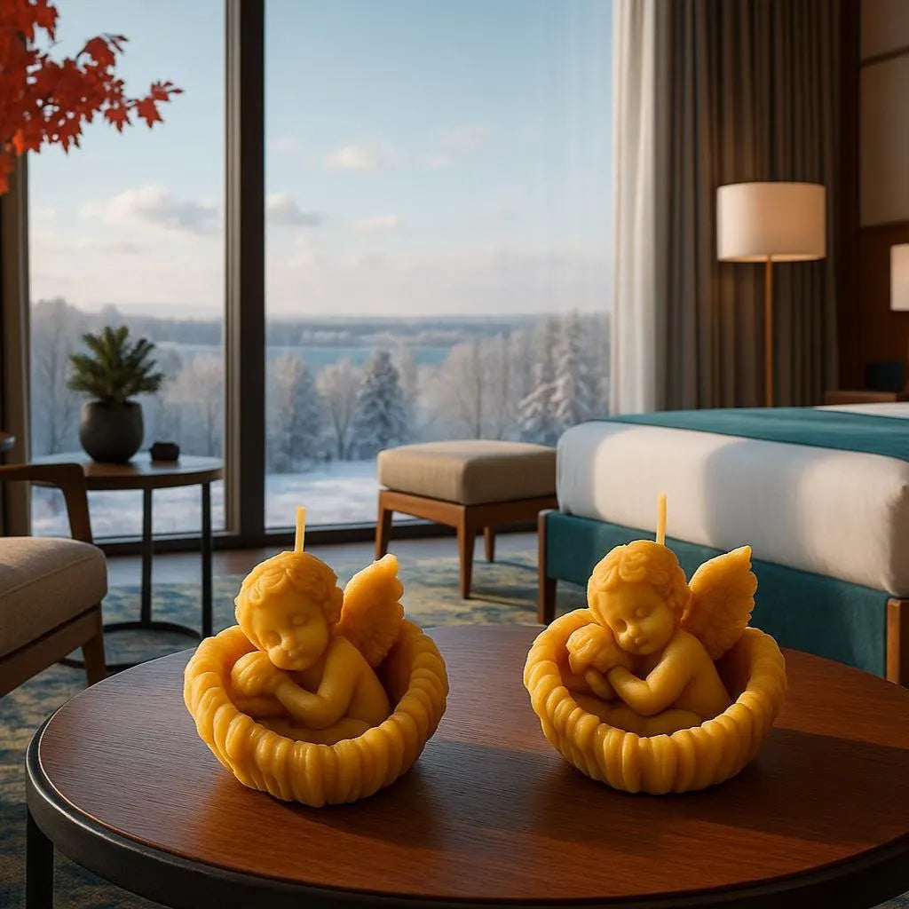 Little Christmas Angel Candles GiftBox |  Beeswax Candle