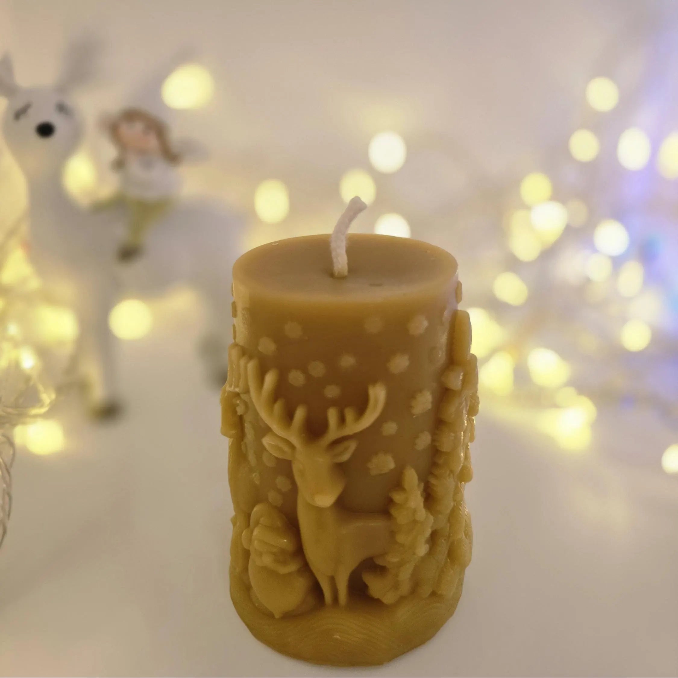 Winter Woodland Reindeer | 100% Pure Beeswax Candles