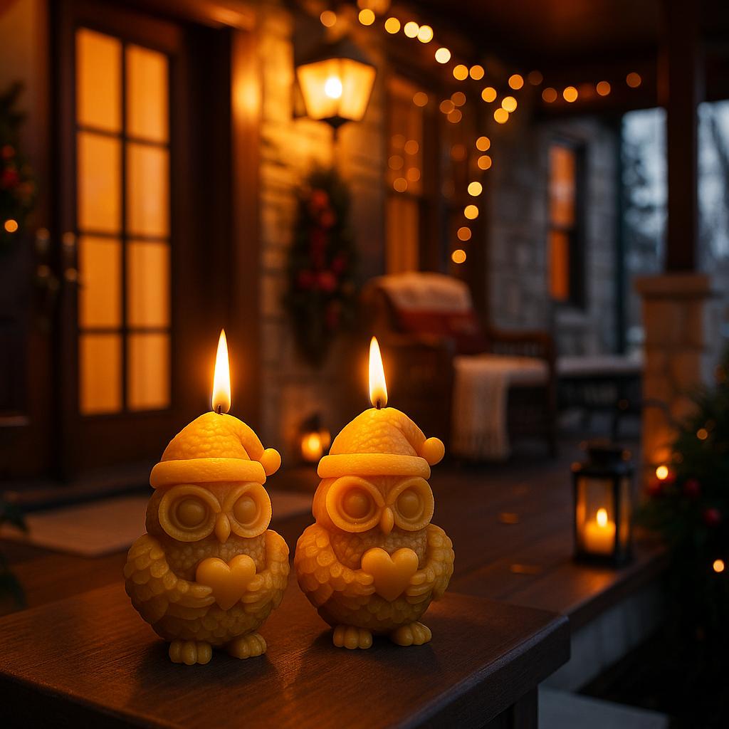 🦉🎄 Christmas Owl Candles | Gift Box| Whoo-liday Cheer