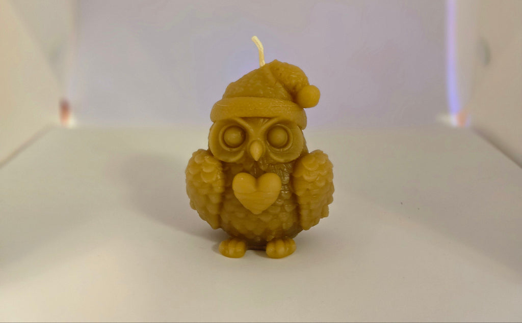 🦉🎄 Christmas Owl Candle - Whoo-liday Cheer