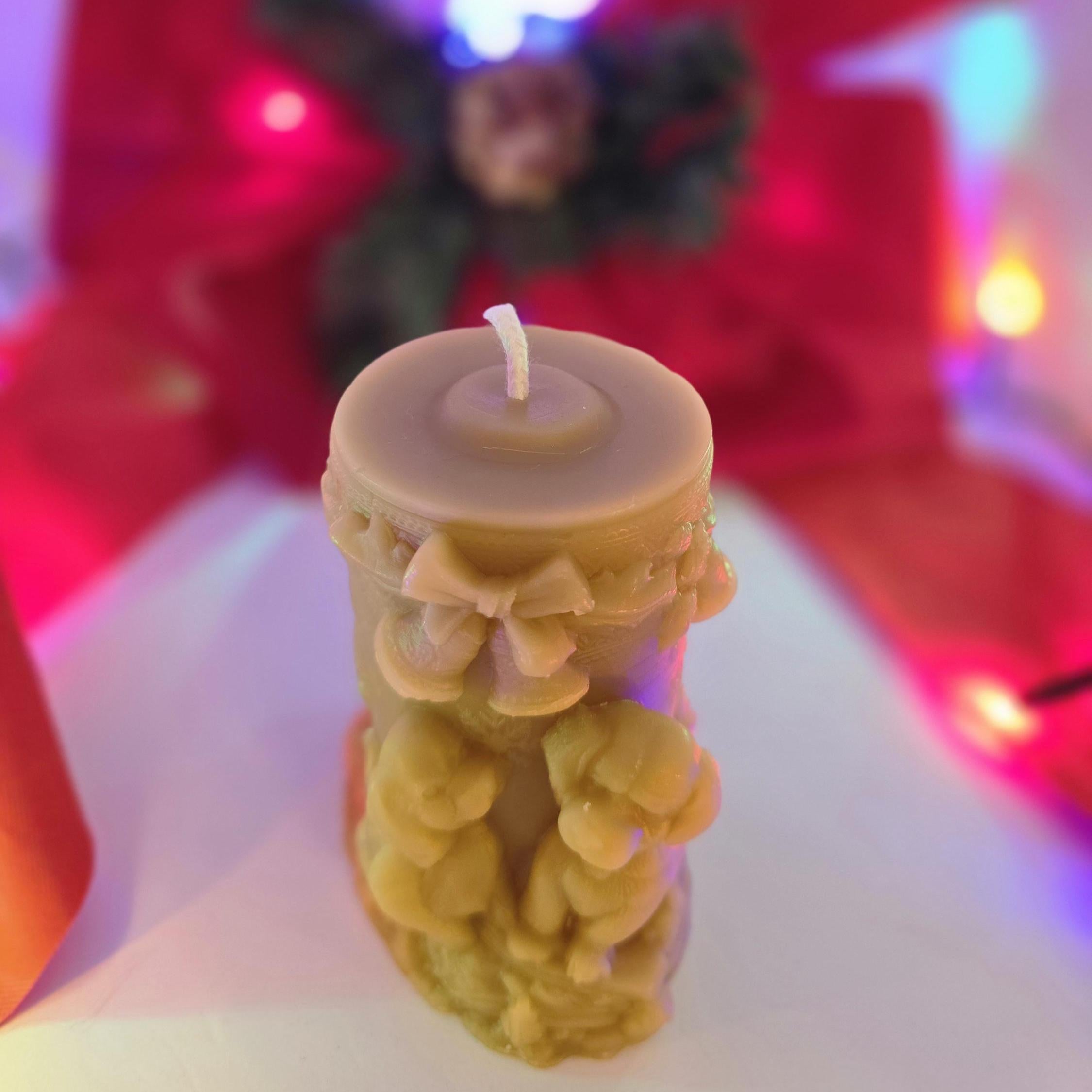 Puppies for Christmas Candle | Beeswax Candle