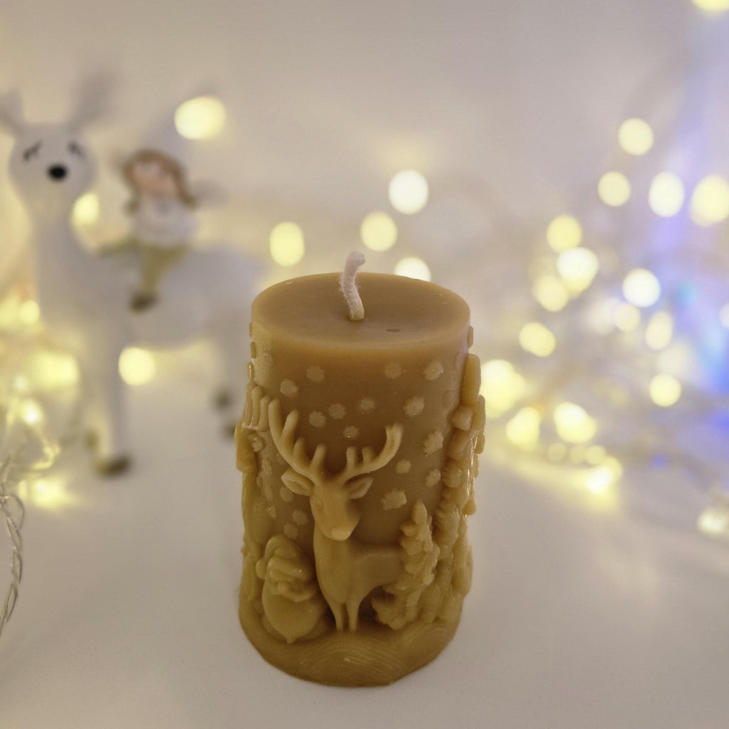 Winter Woodland Reindeer | 100% Pure Beeswax Candles