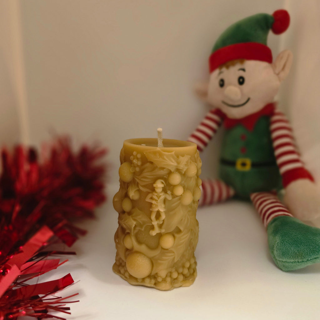 Tinsel & Tricks Elf | Beeswax Christmas Candle