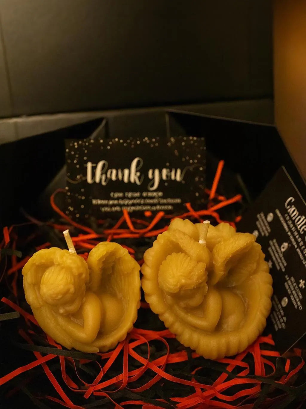 Little Christmas Angel Candles GiftBox |  Beeswax Candle