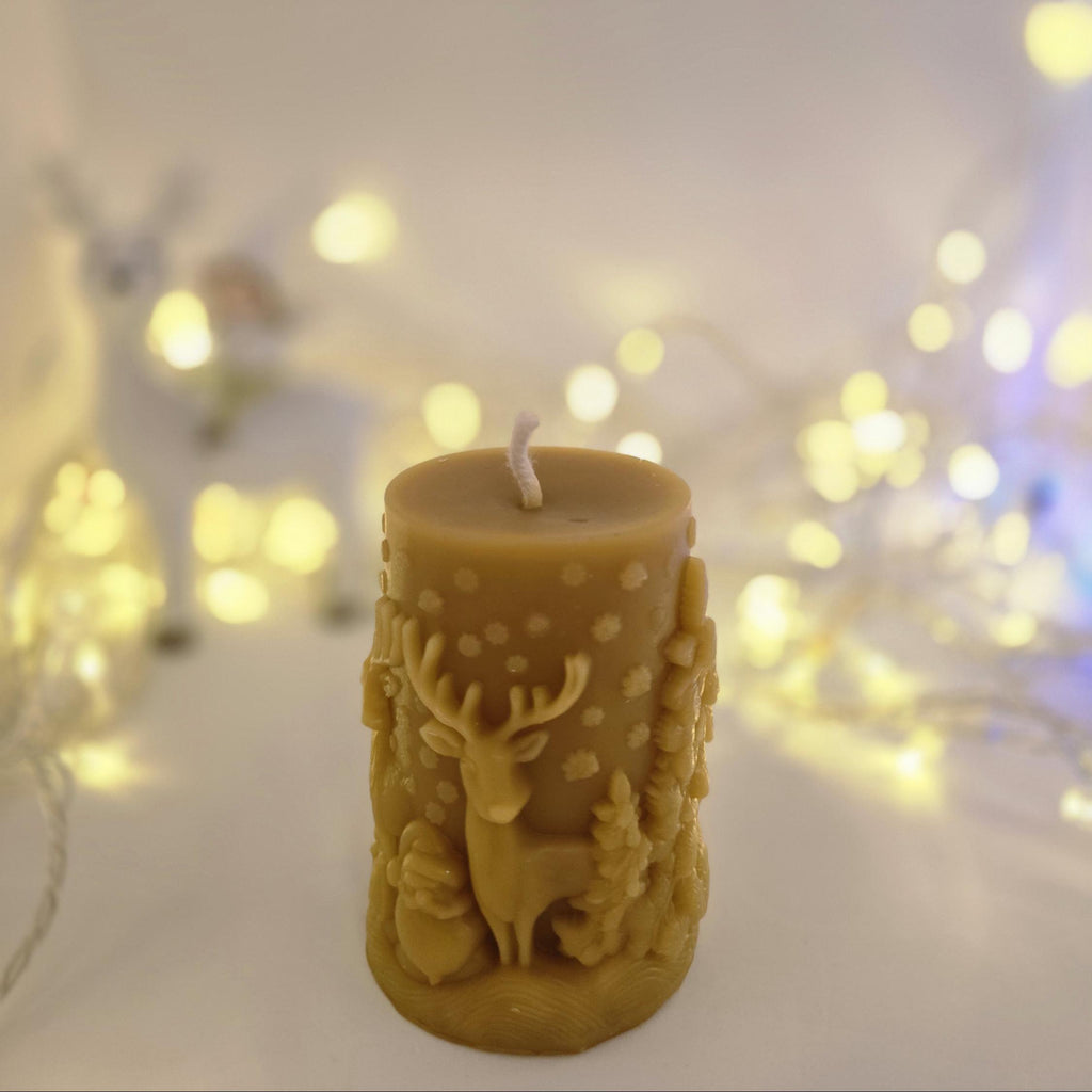 Winter Woodland Reindeer | 100% Pure Beeswax Candles
