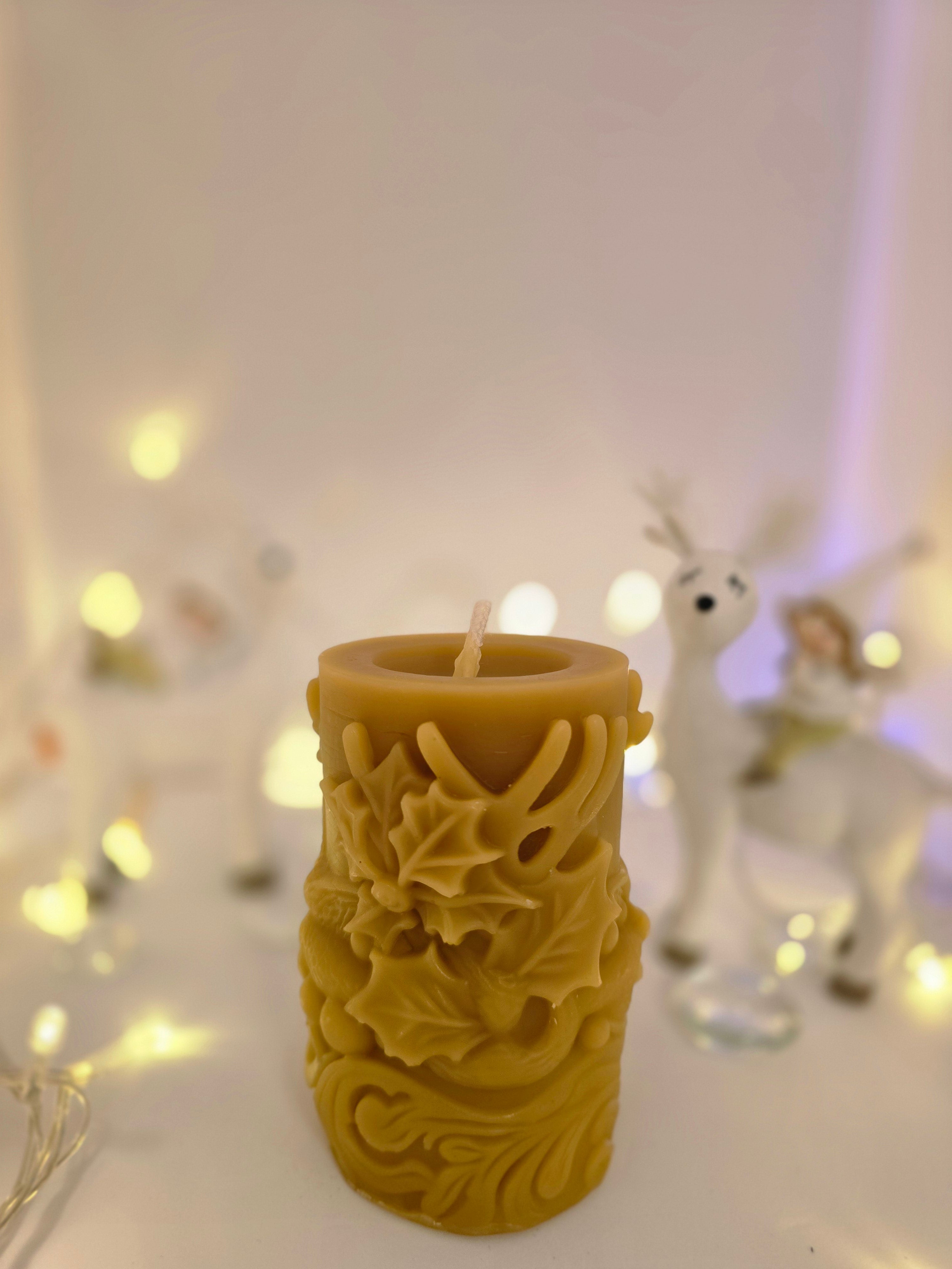 The Season of Light Reindeer Duo| 100% Beeswax Candles|