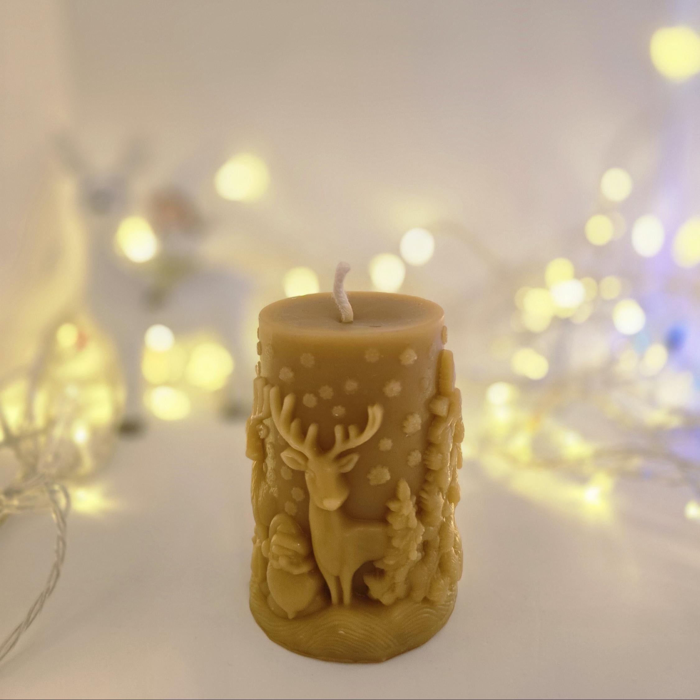 Winter Woodland Reindeer | 100% Pure Beeswax Candles