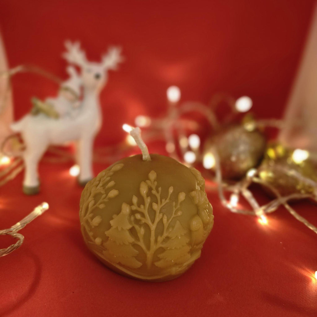 The North Pole Sleigh Glow | Beeswax Christmas Candle