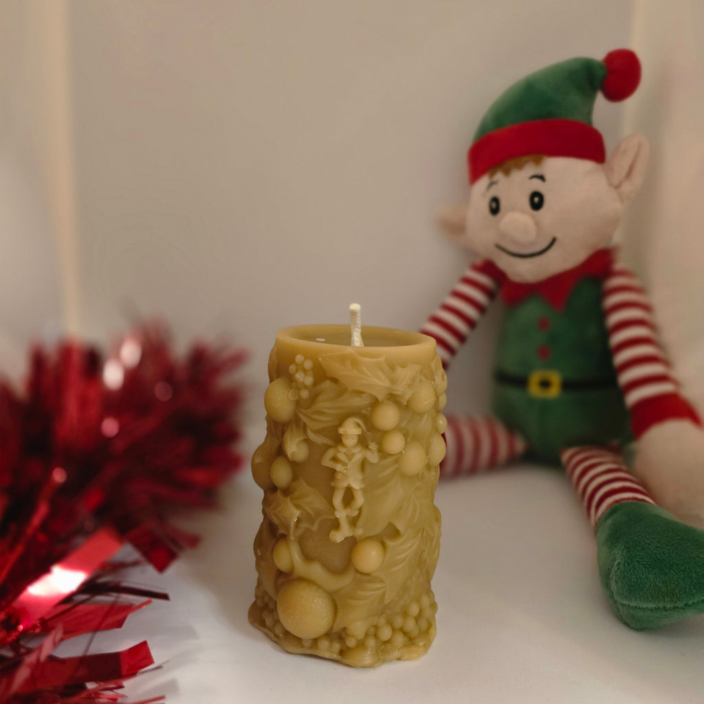 Tinsel & Tricks Elf | Beeswax Christmas Candle