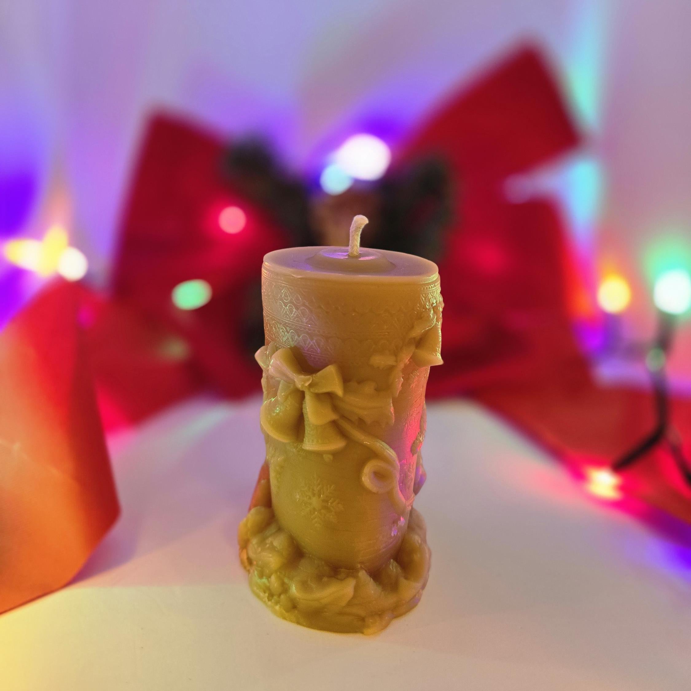 Puppies for Christmas Candle | Beeswax Candle
