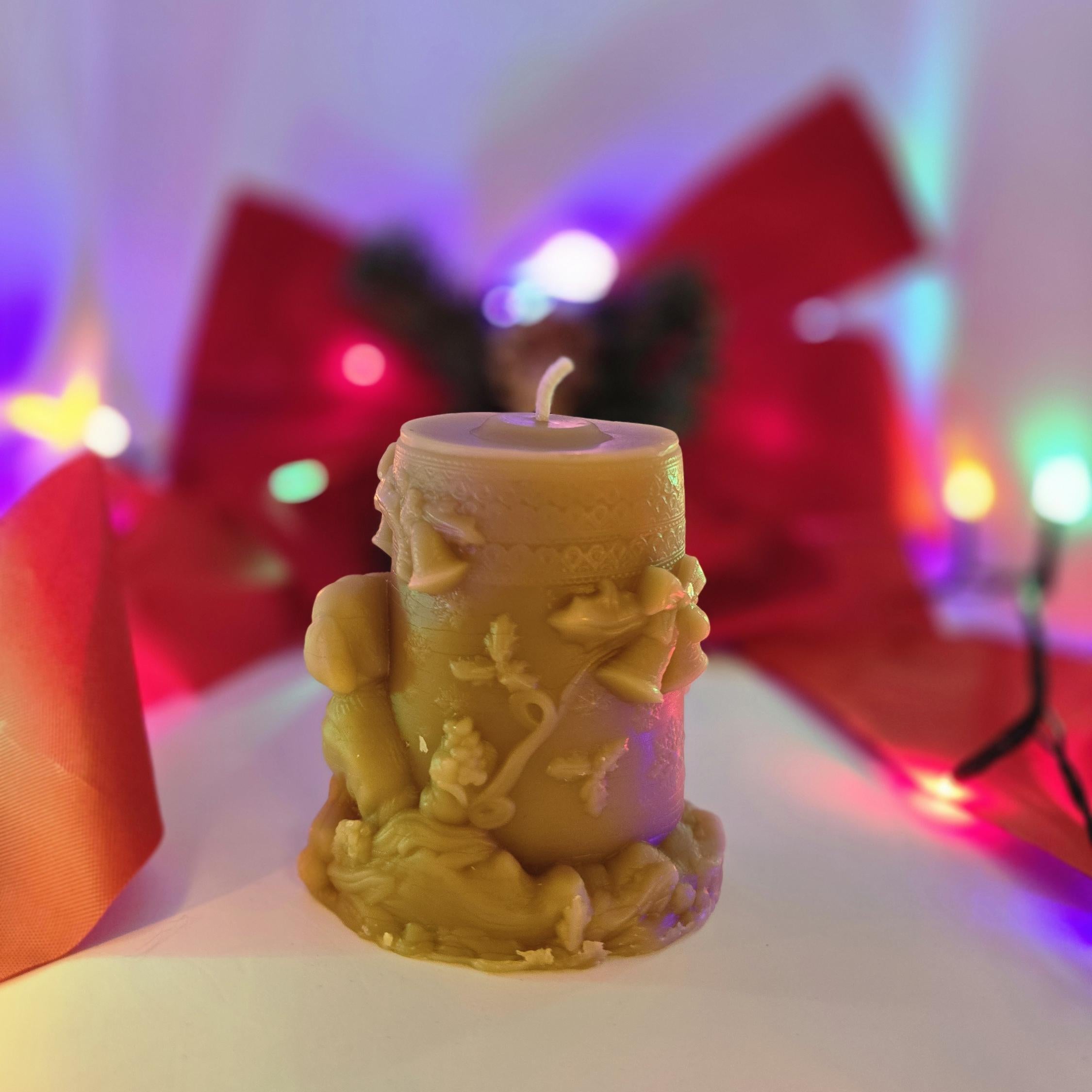 Puppies for Christmas Candle | Beeswax Candle