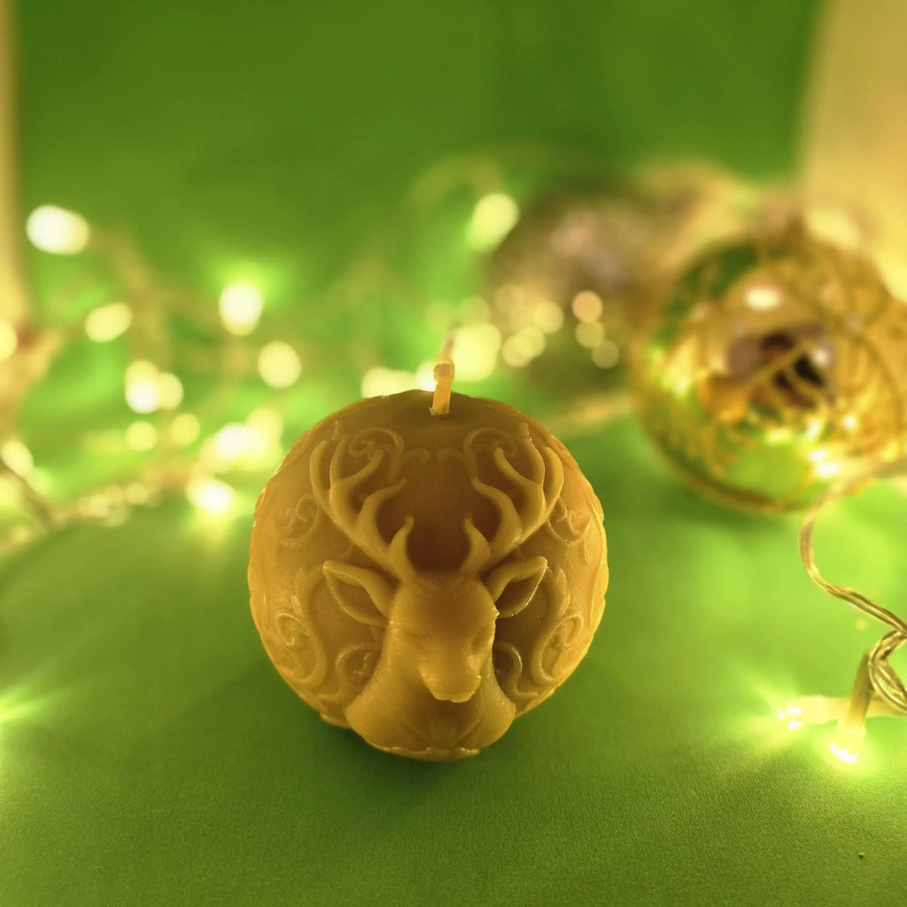Enchanted Stag Bauble Candle | Christmas Candles | Beeswax Candles