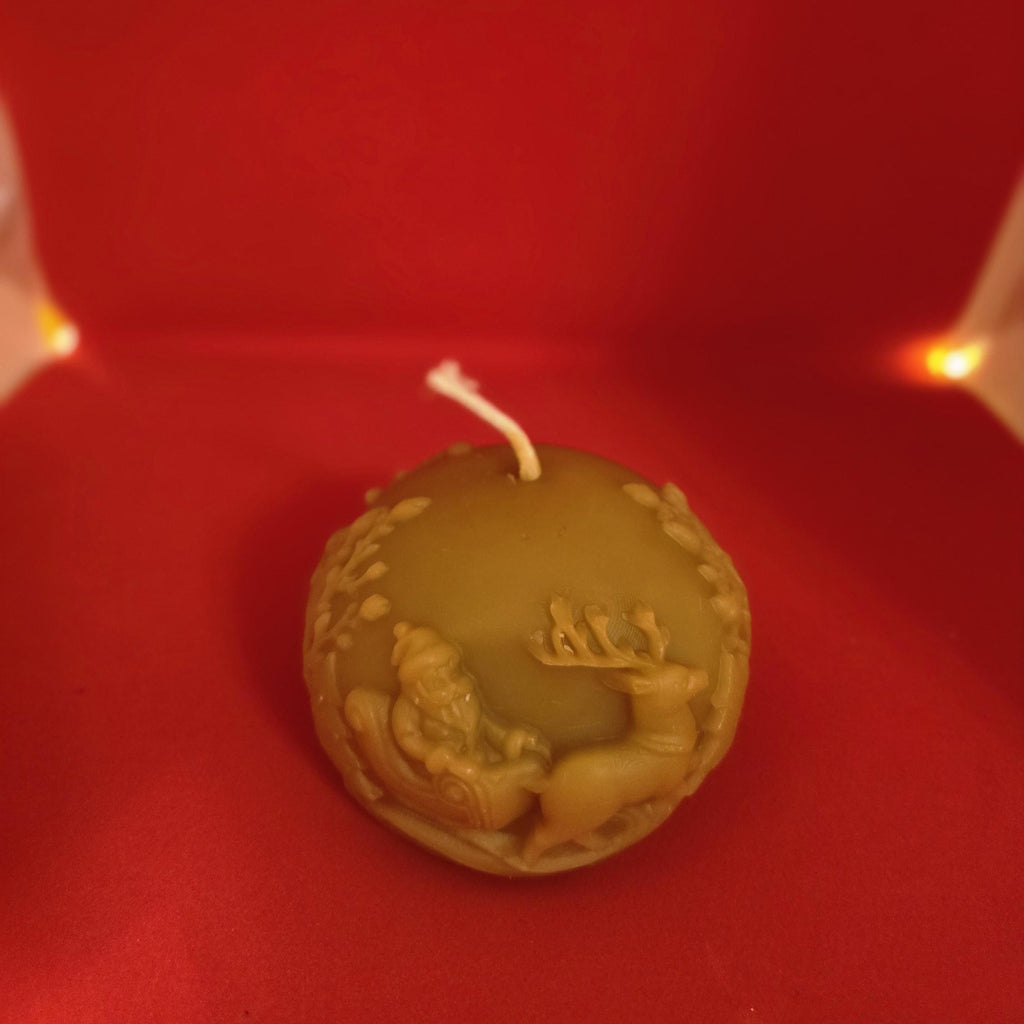 The North Pole Sleigh Glow | Beeswax Christmas Candle