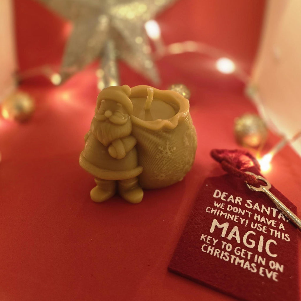 North Pole Gift Bag Candle | Christmas | Beeswax Candles