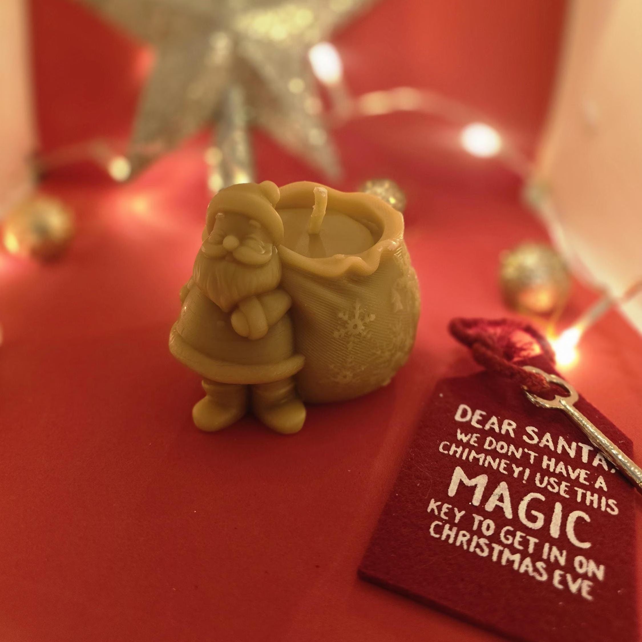 North Pole Gift Bag Candle | Christmas | Beeswax Candles