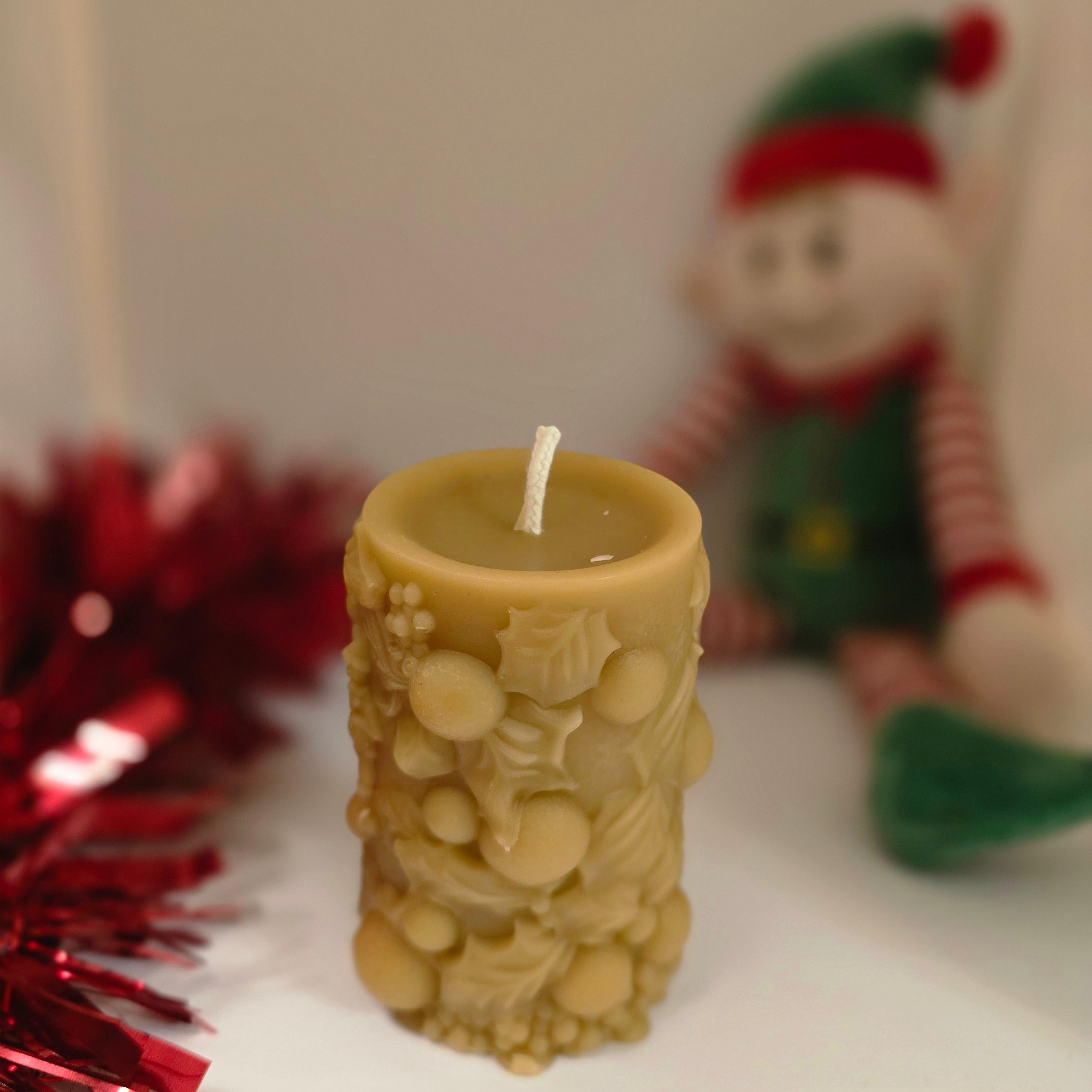 Tinsel & Tricks Elf | Beeswax Christmas Candle