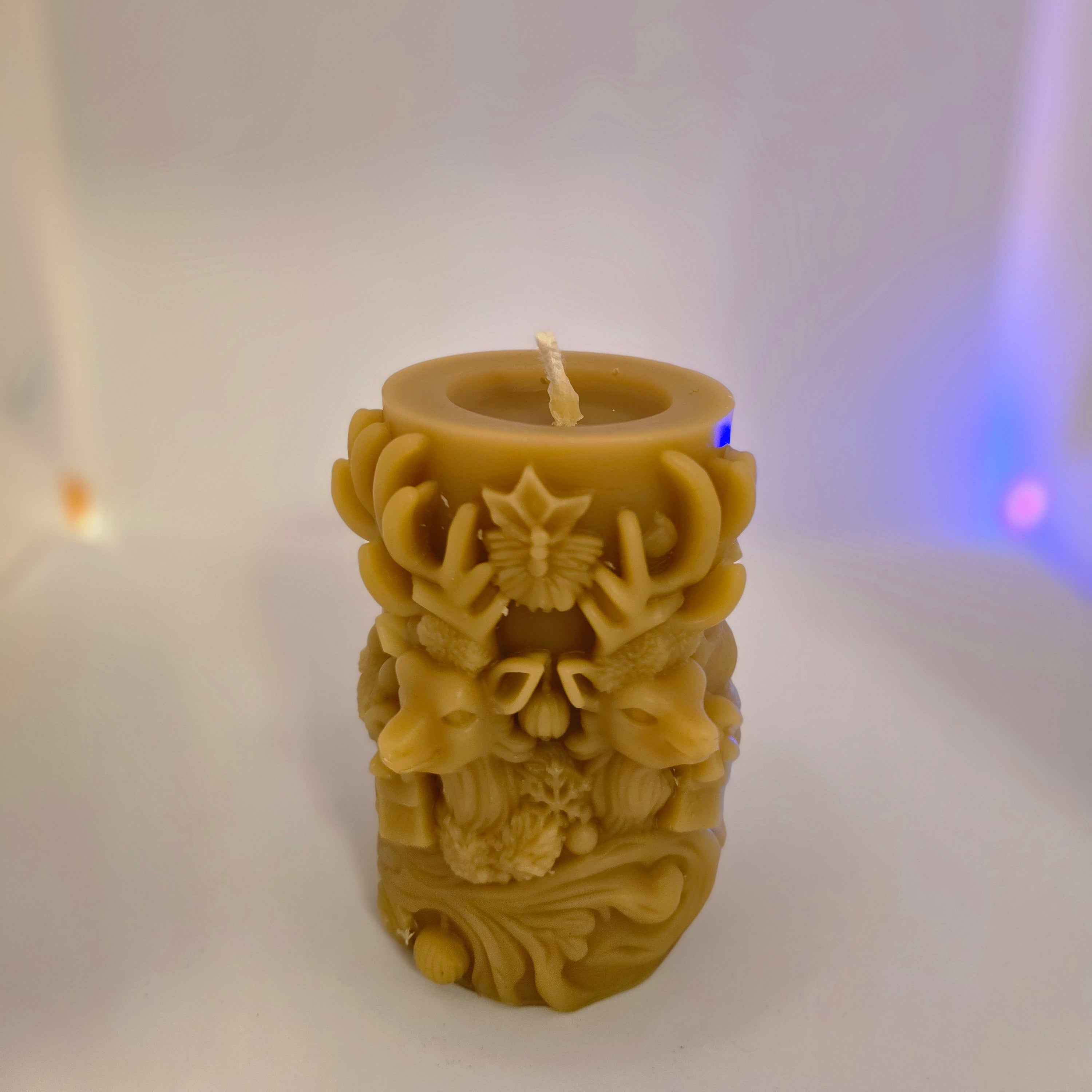 The Season of Light Reindeer Duo| 100% Beeswax Candles|