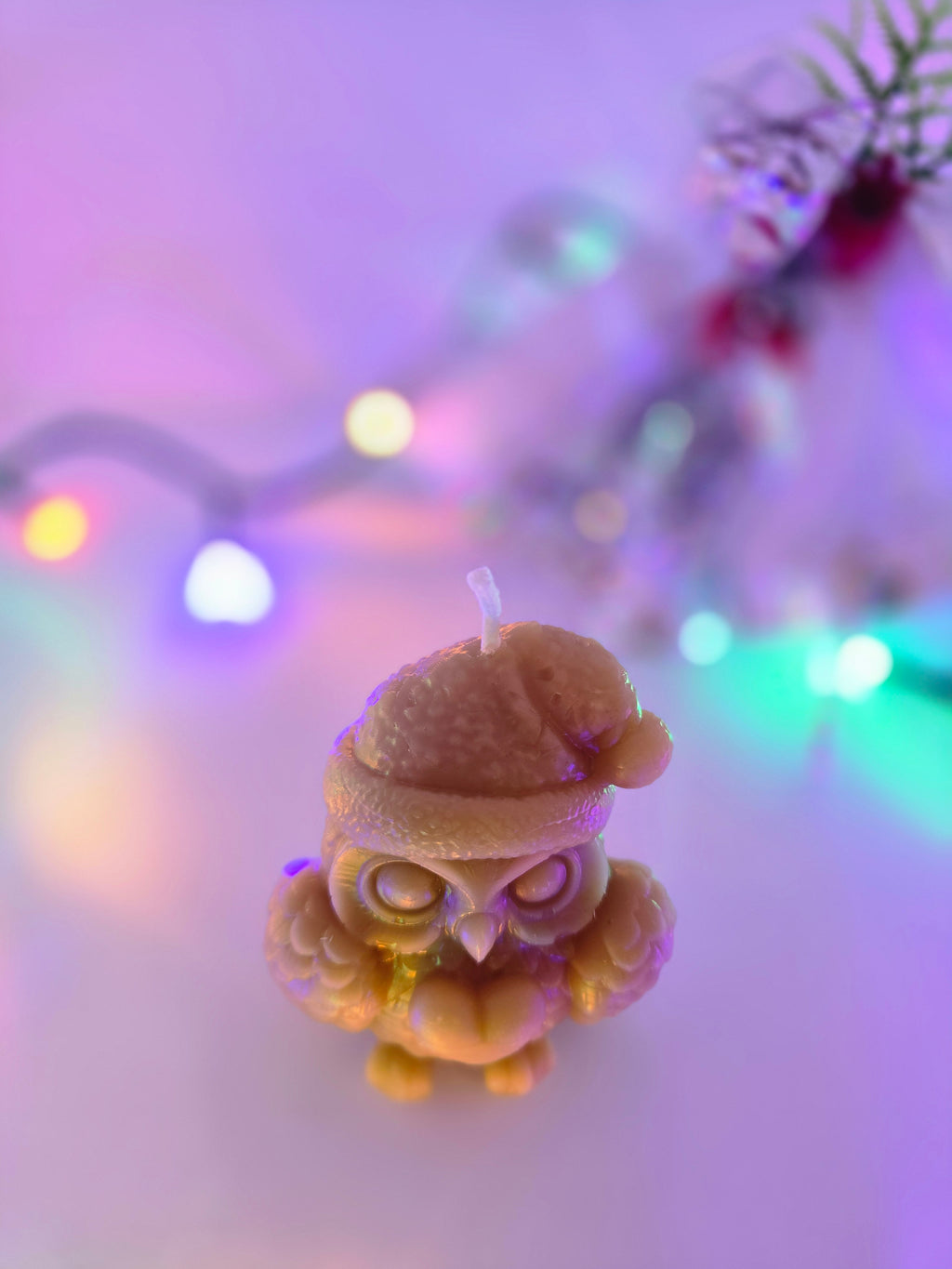 🦉🎄 Christmas Owl Candle - Whoo-liday Cheer