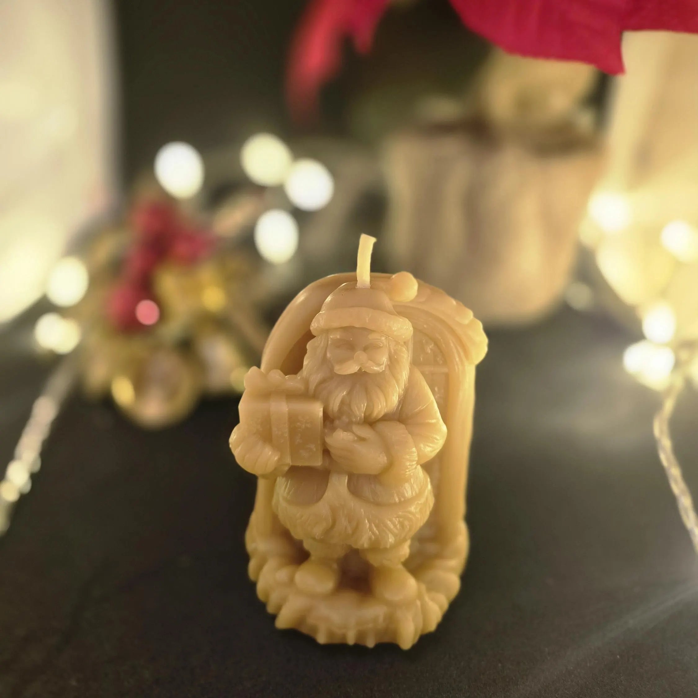 Holiday Cheer Santa & Presents Set | Christmas Gift Set | Beeswax Candles