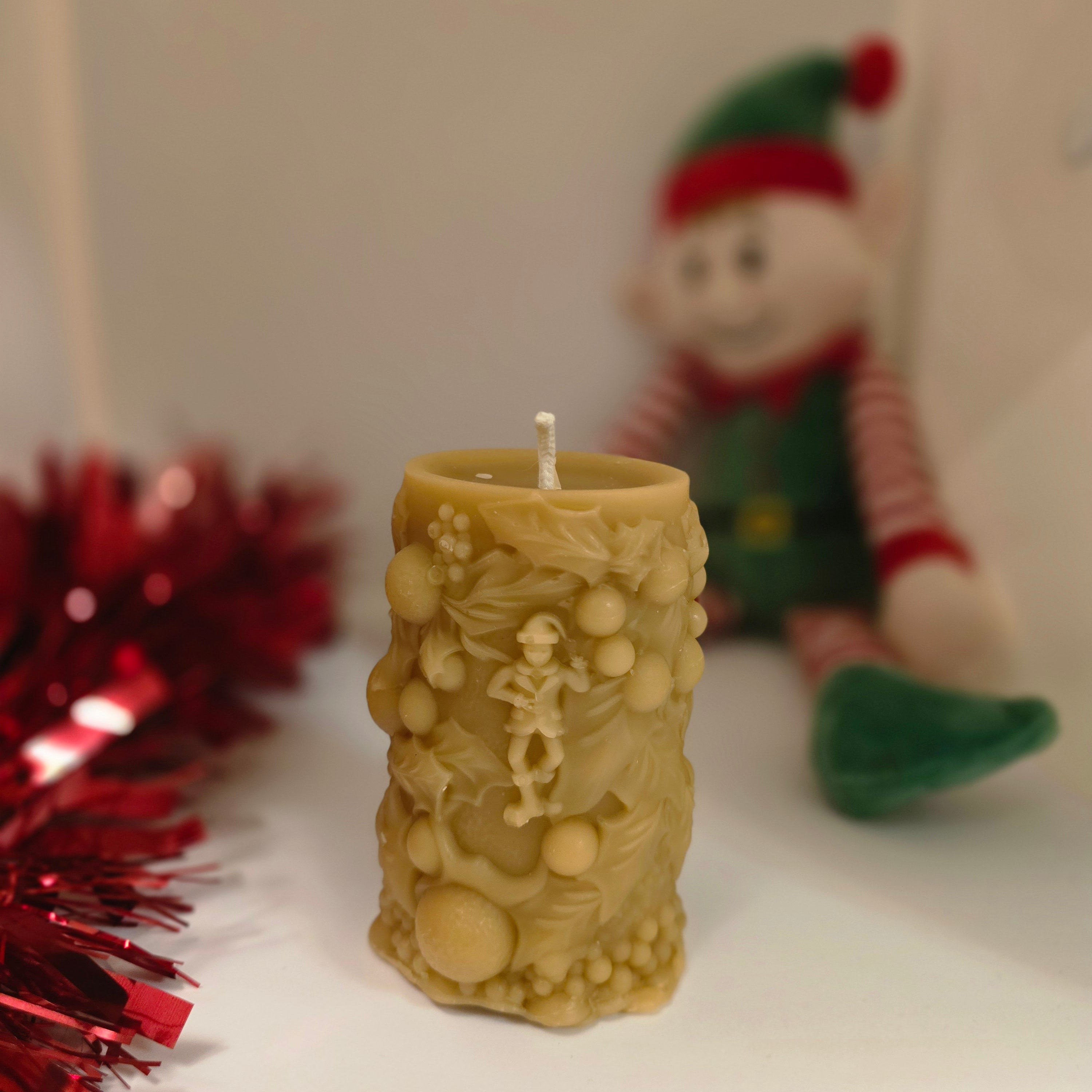 Tinsel & Tricks Elf | Beeswax Christmas Candle