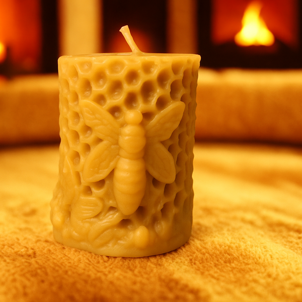 The Summers Queen Bee (Signature Collection) | 100% Pure Beeswax Candle | Natural Honeycomb Design | Artisan Made