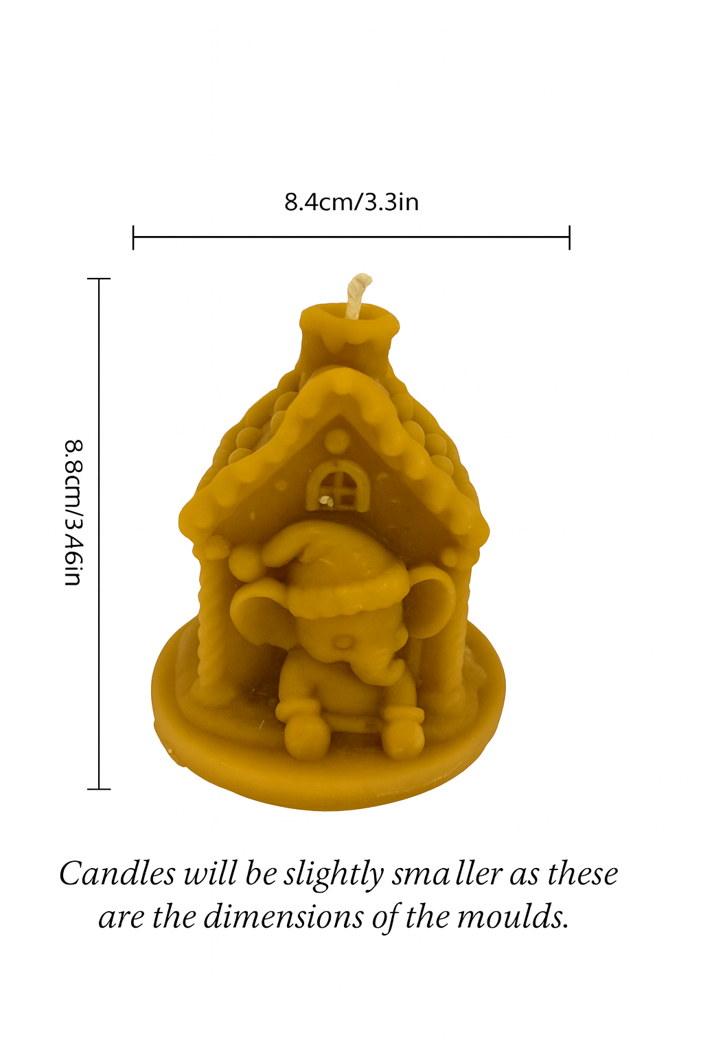 Christmas Elephant of the Gingerbread Hollow | Beeswax Candle