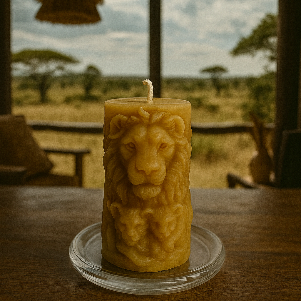 Lion King & Cubs |The Wildlight Collection | 100% Beeswax Candle