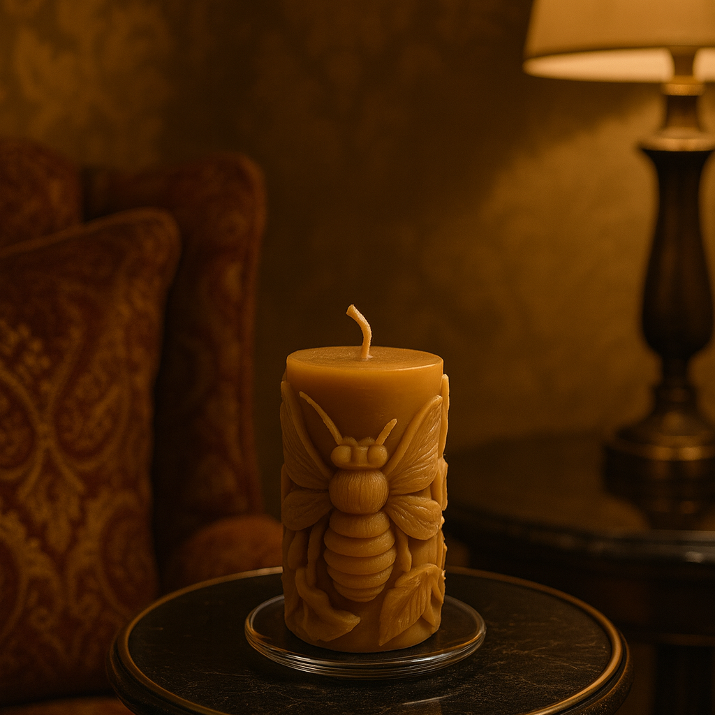 Summers Golden Bee Candle| Signature Collection| 100% Pure Beeswax