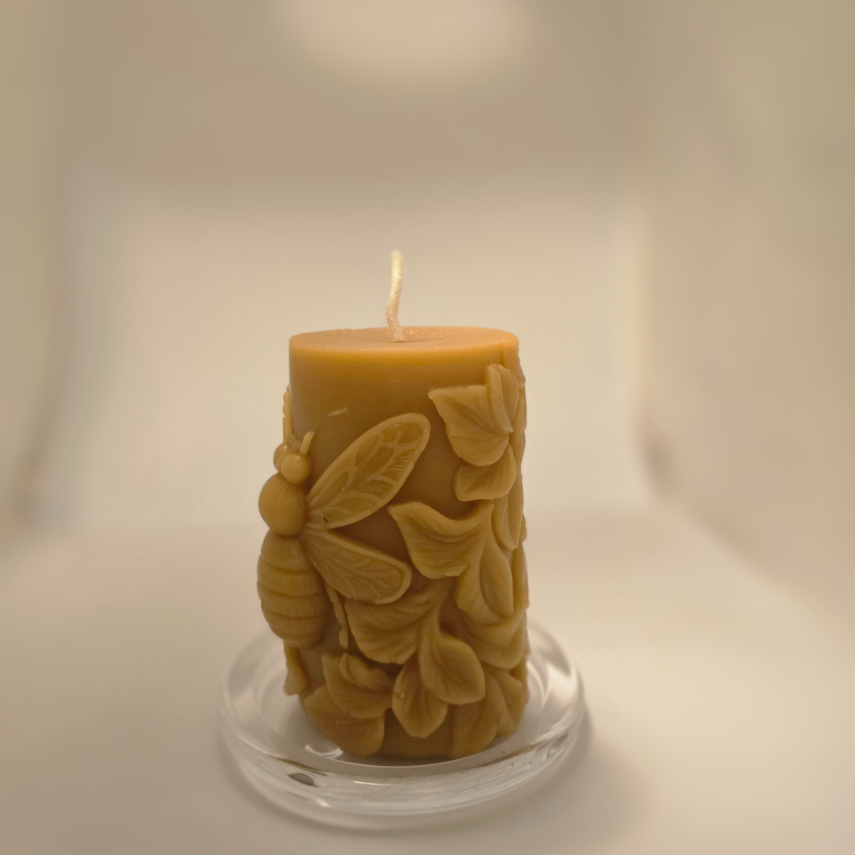 Summers Golden Bee Candle| Signature Collection| 100% Pure Beeswax
