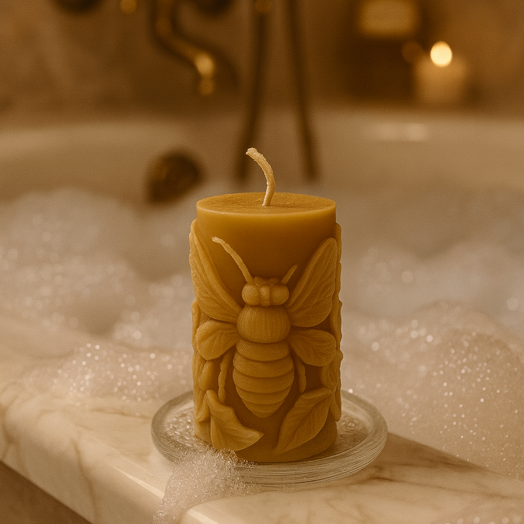Summers Golden Bee Candle| Signature Collection| 100% Pure Beeswax