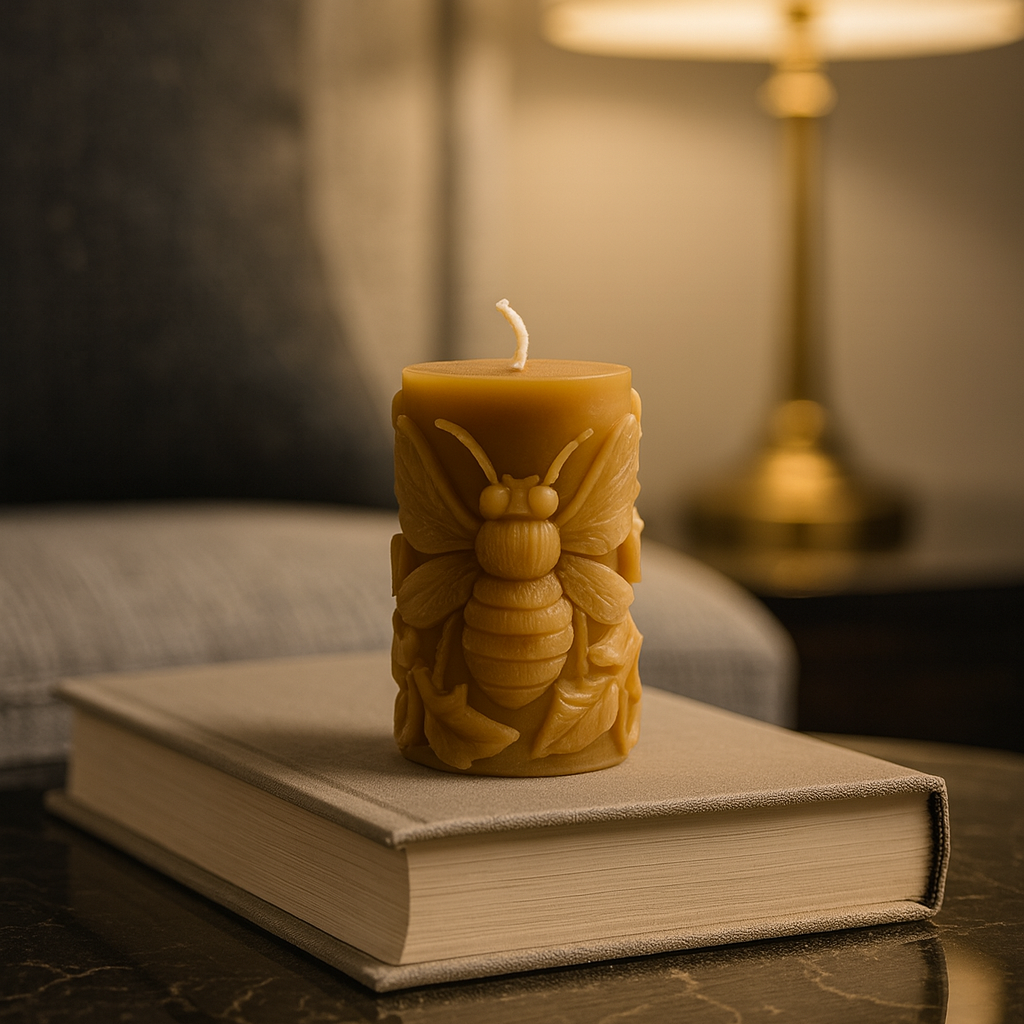 Summers Golden Bee Candle| Signature Collection| 100% Pure Beeswax