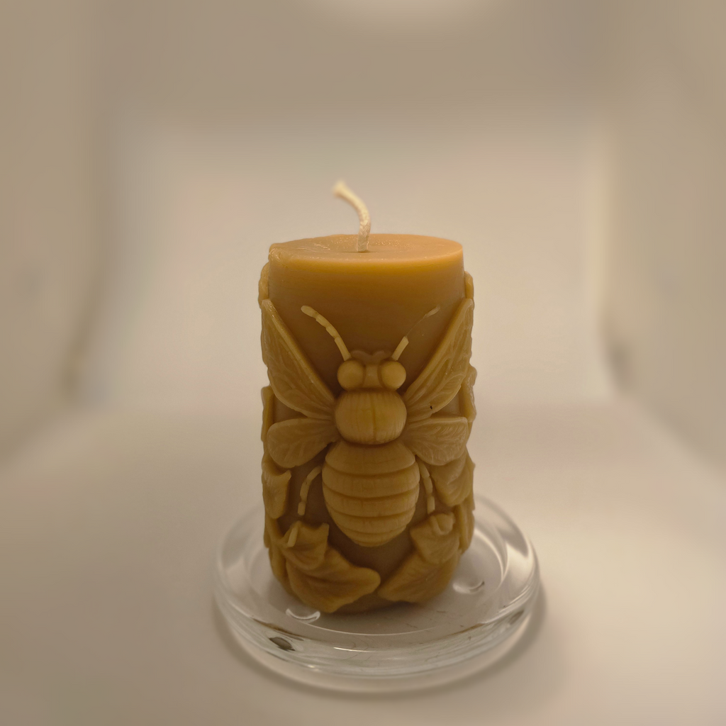 Summers Golden Bee Candle| Signature Collection| 100% Pure Beeswax
