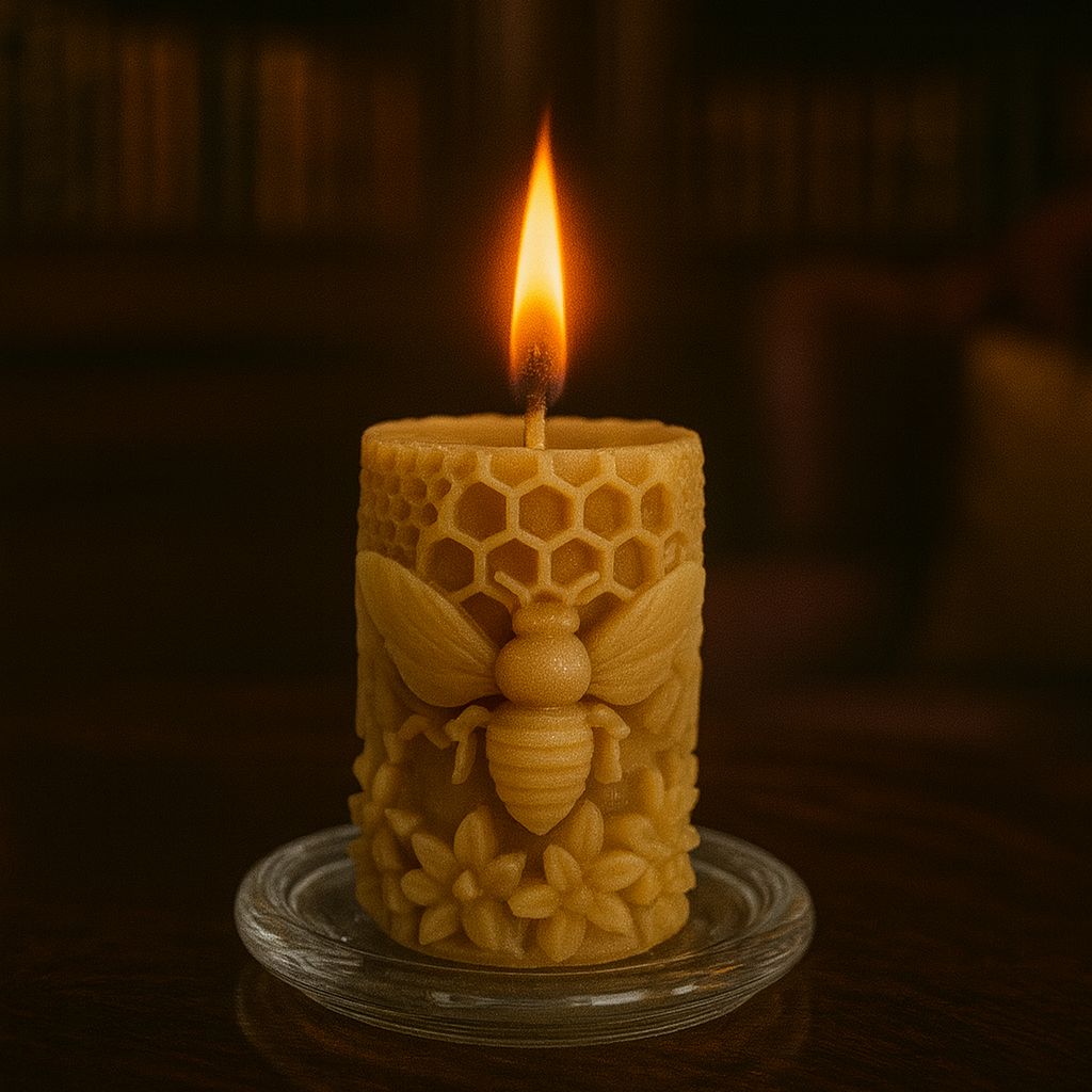 The Summers Honeycomb Bee | Signature Collection | 100% Natural Beeswax Candle
