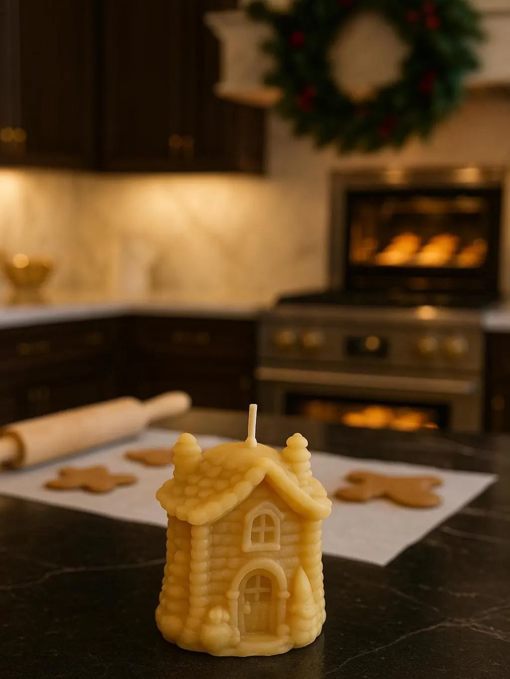 The Merry Little Christmas Cottage | Christmas Candle | Beeswax Candles